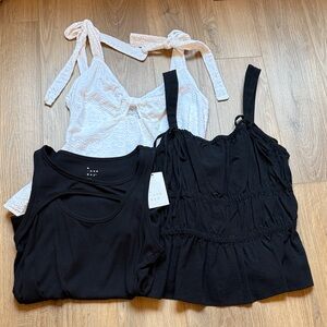 Lot of THREE dressy tanks